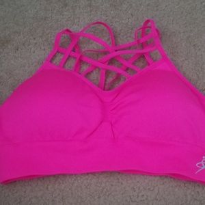 Small pink strappy bralette